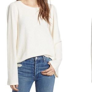 Madewell texture and thread flared sleeve …